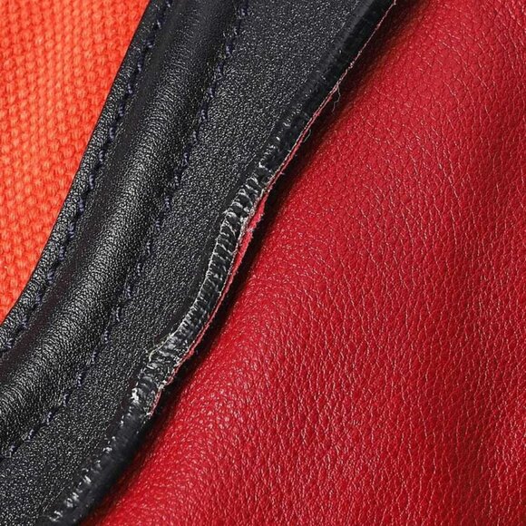 Celine Poppy/Multicolor Calfskin Leather and Canvas Mini Luggage Tote Bag - Picture 7 of 11